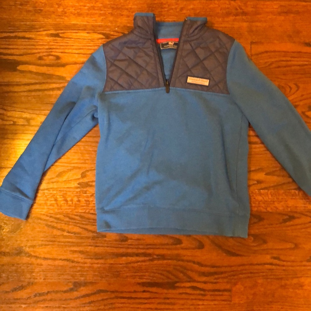 Blue vineyard vines quarter zip hoodie EUC